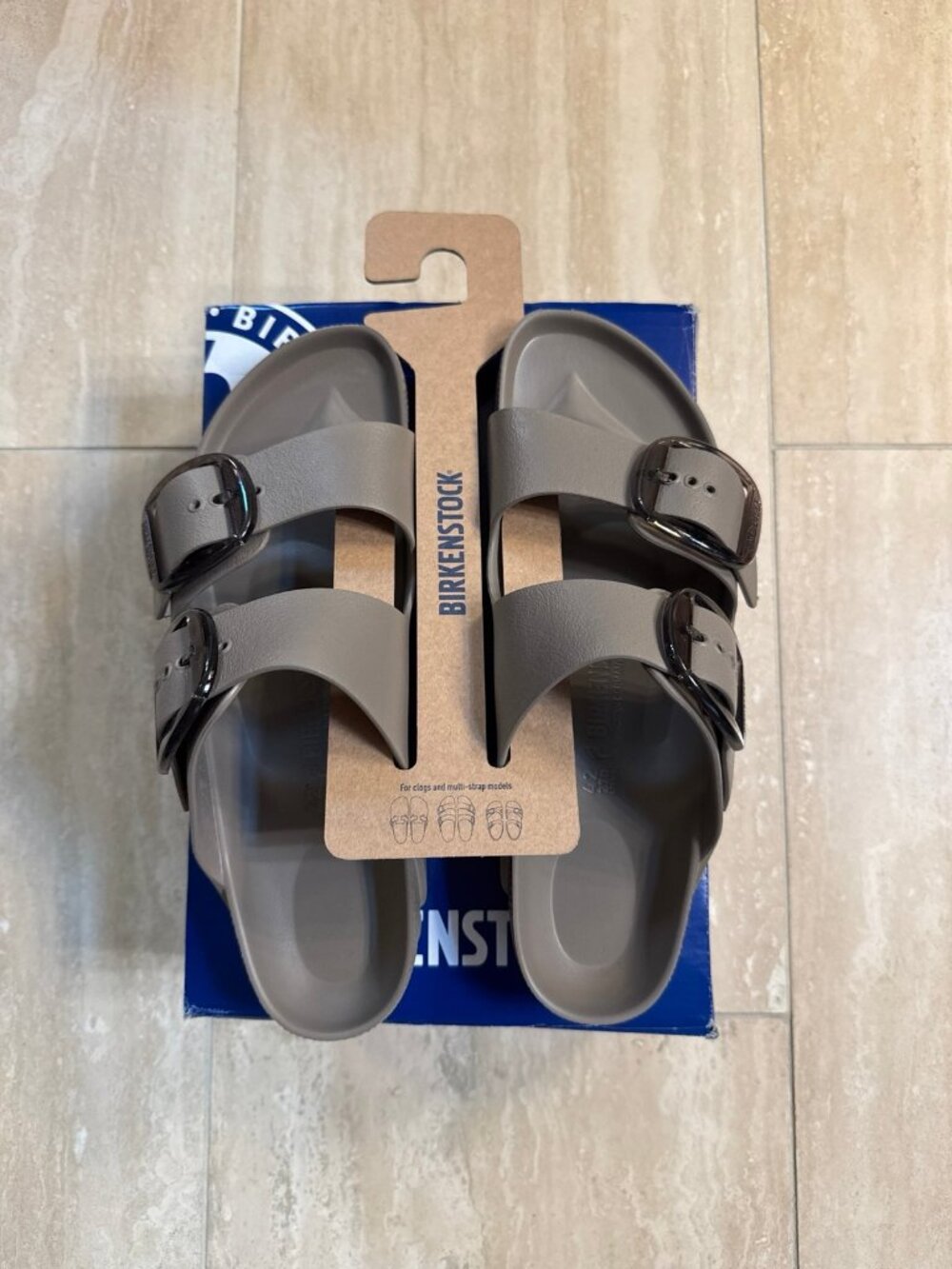 NWT Birkenstock Arizona Big Buckle EVA, Gray Taupe, sz 42 (US 11)